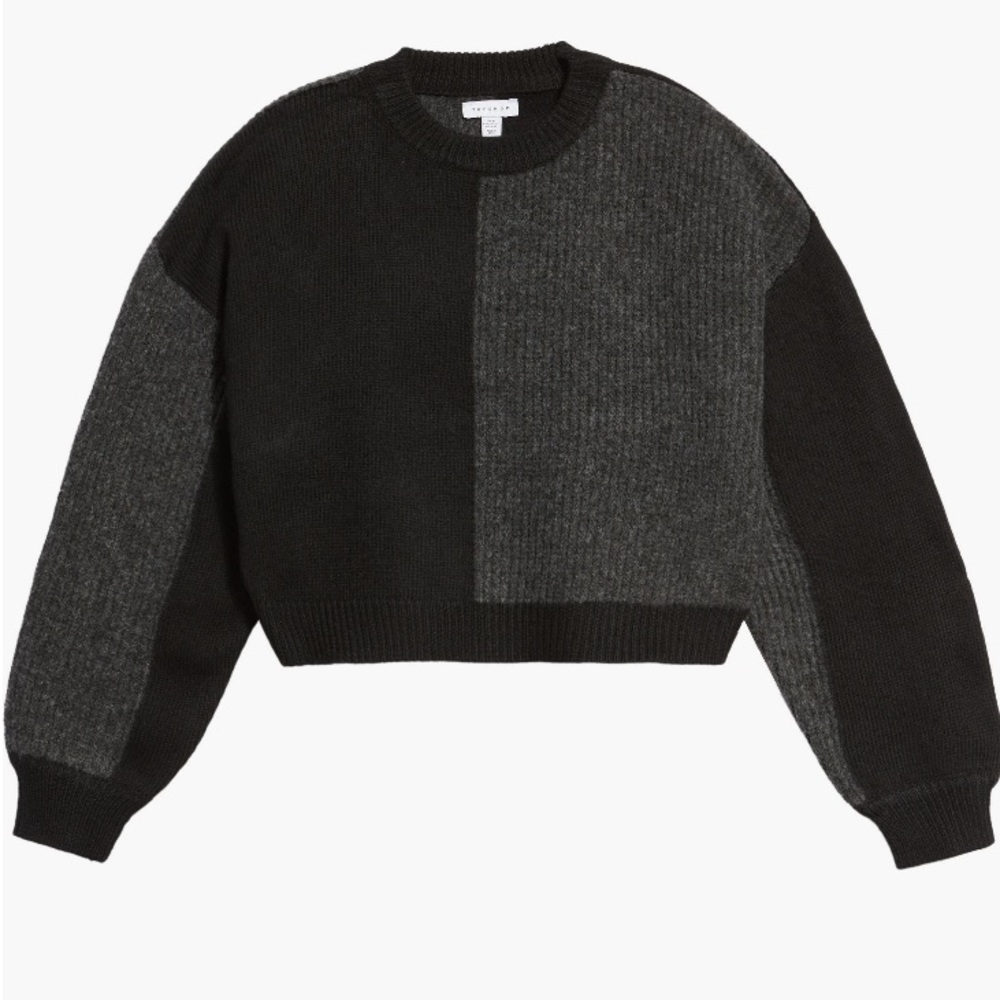 Topshop Rib Panel Crop Sweater! - Picture 3 of 5